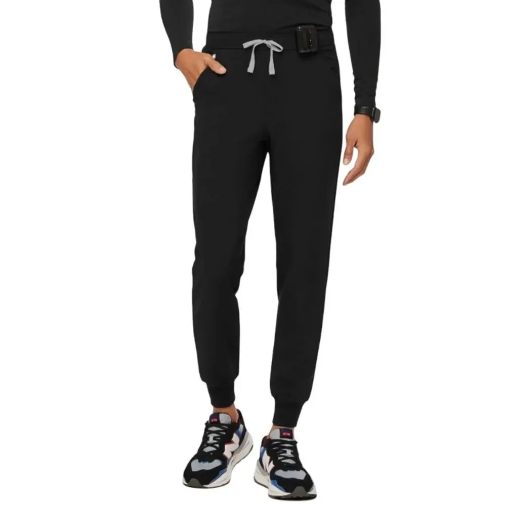 Figs Tansen Jogger Scrub Pant, Black & Gray, Medical, Men's Size XL Tall